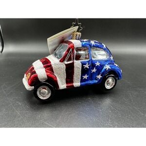 2000 Christopher Radko Stars and Stripes VW Bug 00-177-2P Patriotic Ornament